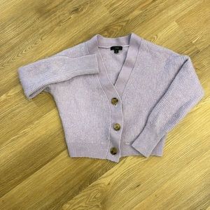 J Crew Crop Lavender Cardigan size Small